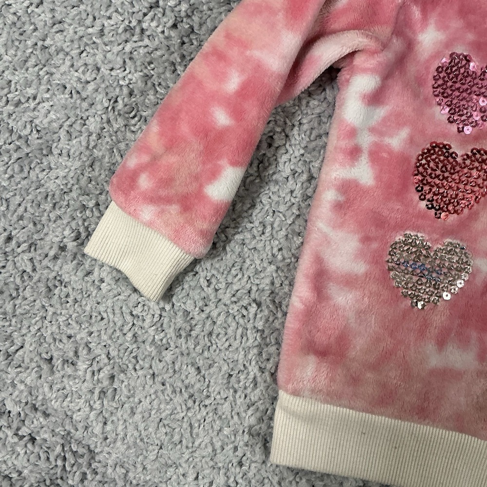 Disney Minnie Mouse Girls Pink Tie-Dye Sweatshirt with Sequins Size 2T - Picture 4 of 14